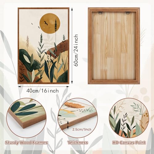 Neutral Floral Wall Art Set of 3