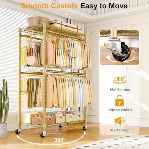 Rolling Clothes Rack
