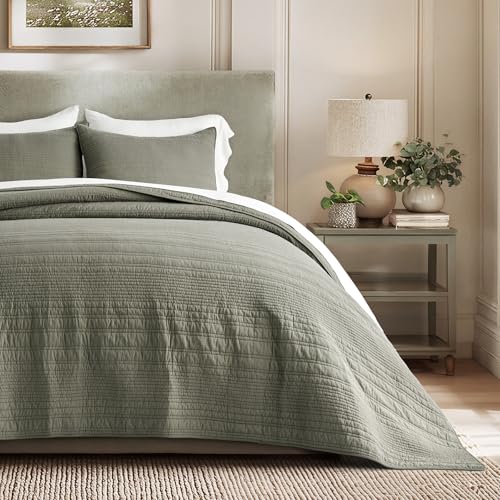 HOME 100% Cotton Quilt Set Oversized Cal King