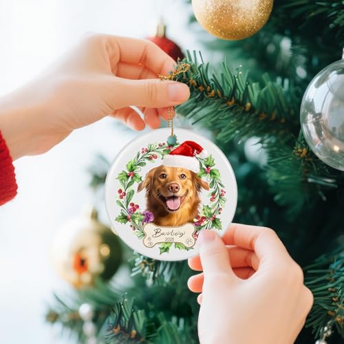 Personalized Dog Ornaments for Christmas Tree with Photo