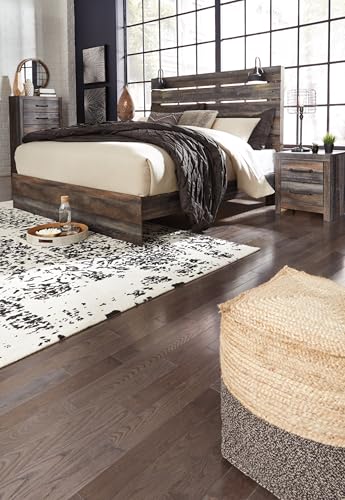 Drystan Rustic King Size Bed Frame with LED
