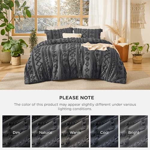 Tufted Boho Comforter Set California King Size