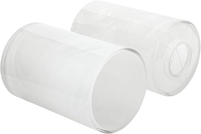3 Pack White Alabaster Glass Replacement Globe & Shade, 6-1/16" Tall, 1-5/8
