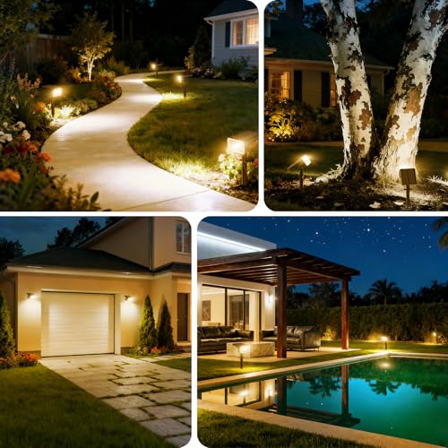 Solar Spot Lights Outdoor (12 Count)