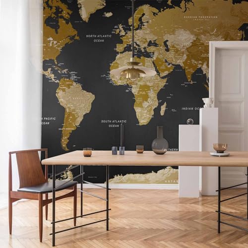 Wall Mural World Map 177x124 in (152.63 Sq Ft)
