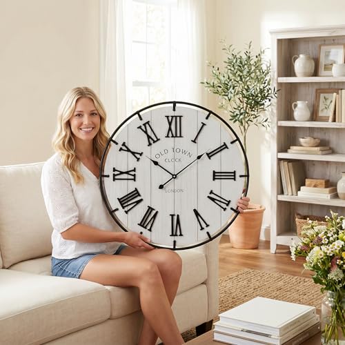 Large 30 Inch Farmhouse Wall Clock