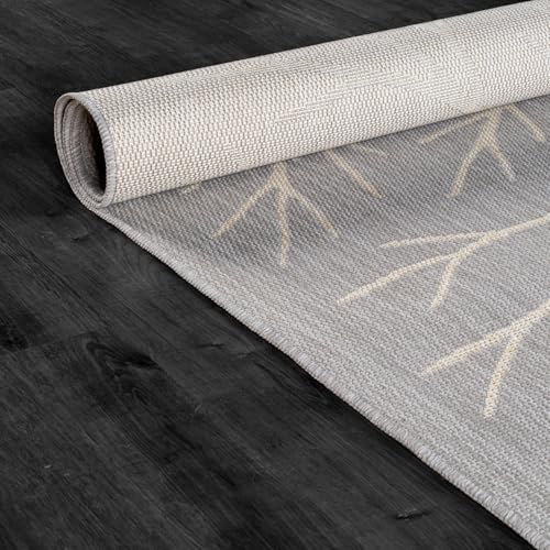 Washable Indoor Outdoor Rug 5x7 Modern Area Rugs Branch Pattern Non Shedding Waterproof Easy Clean Patio Deck Porch Living Room Bedroom Garden RV (35 Sq Ft)