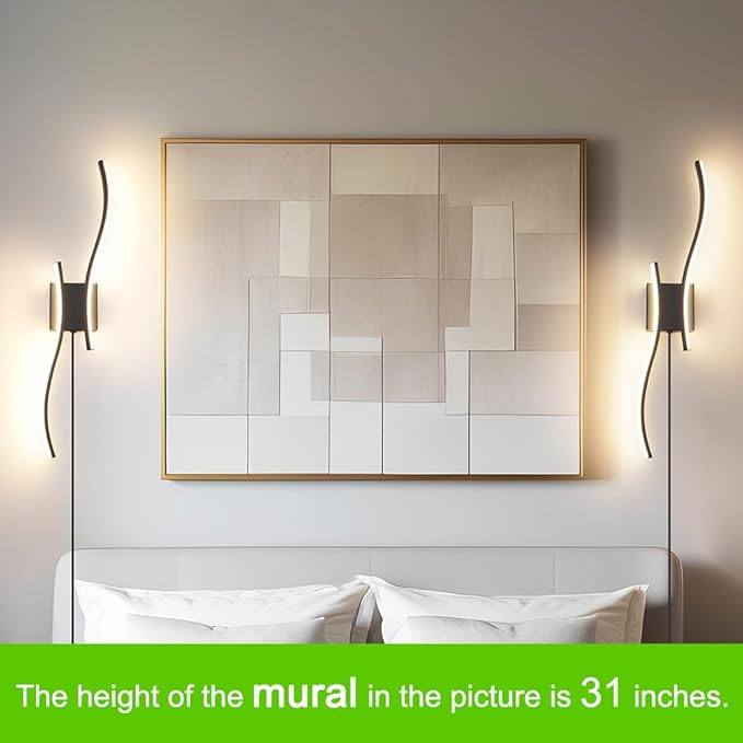 Modern Plug in Wall Sconce Set of 2, 3CCT Adjustable & Memory Function