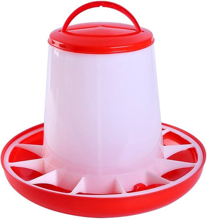 Automatic Chicken Feeder for Poultry Birds Hanging Food Dispenser with Handle Design Easy to Food Bucket Feeders No Waste