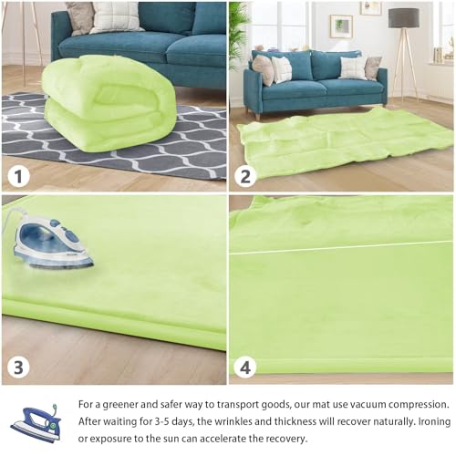 Baby Play Mat for Floor Nursery Muscle Area Rug Playroom Rug 65"x50" Elastic Foam 1.3" Thick Crawling Mat for Babies