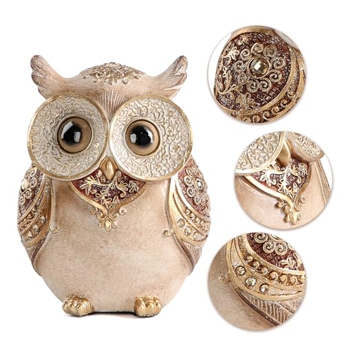 Owl Statue Home Decor Cute Boho Owl Figurine Gift for Bird Lovers