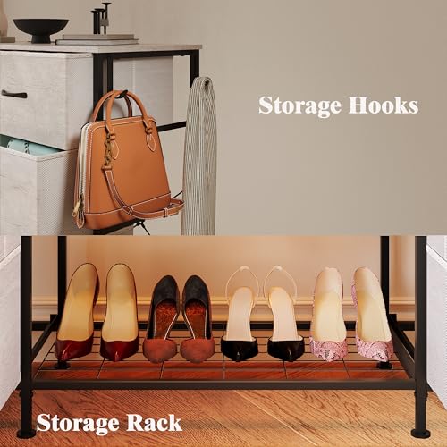 55"W Dresser with Hanging Rack
