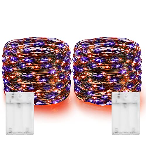 Purple and Orange Halloween Fairy String Lights (20 Foot)