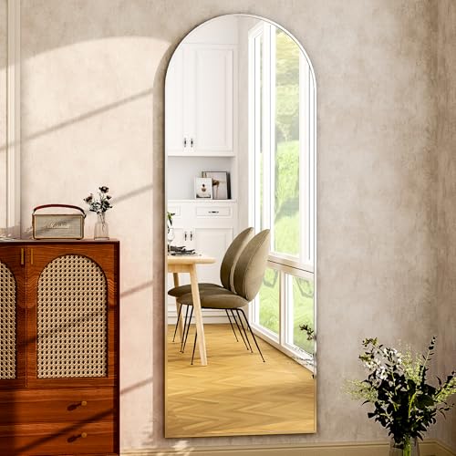 64"x21" Arched Full Length Mirror Free Standing Floor Mirrors