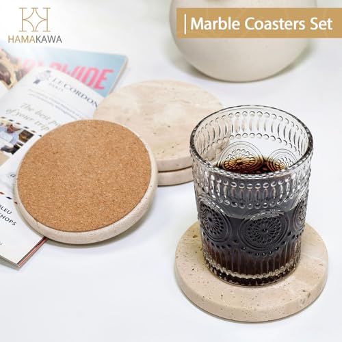 Turkish Natural Marble Coasters Set of 4 (4 Count)