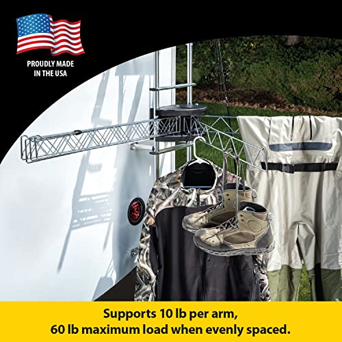 Extend-A-Line 35" Clothes Line – Retractable, Rack Hanger, Folding Swing Arm with Versatile Towel Bar for RVs, Drying, Motorhomes, Campers, and Home Laundry Spaces