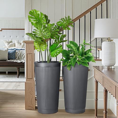 Self Watering Tall Planters Set of 2 (2 Count)