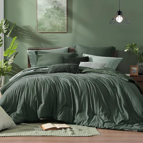 Twin XL Comforter Set Deep Forest Bed in a Bag 5 Pieces for Dorm