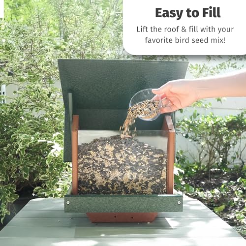 Poly Large Hopper Bird Feeder Post Mount for 4" x 4"