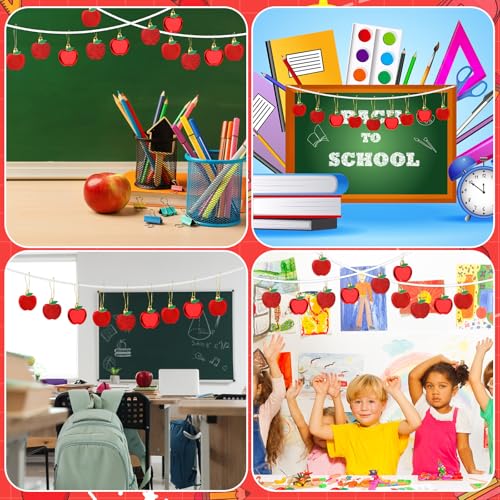 24 Pcs Back to School Apple Ornaments for Small Tree Decorations (24 Count)