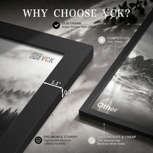 22x28 Frame Black Wood Poster Frame for Wall Display