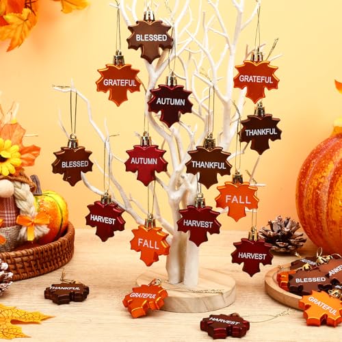24pcs Fall Thanksgiving Tree Ornaments (24 Count)