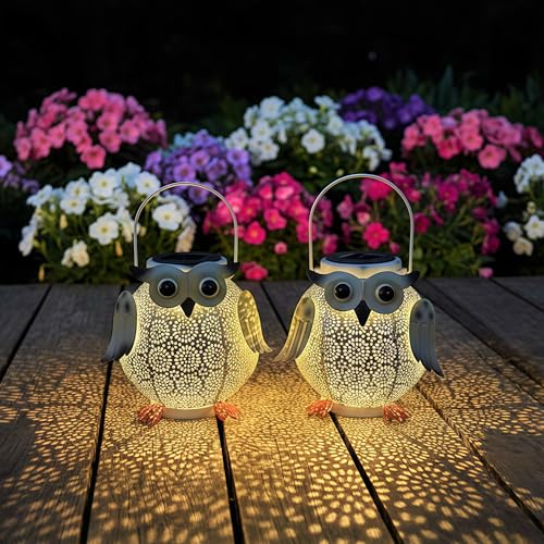 2 Pack Hanging Solar Lanterns