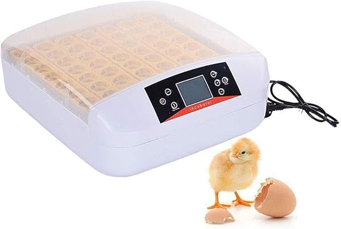 56 Egg Incubator Automatic Turning Digital Poultry Hatcher Temperature Humidity Control Built-in LED Egg Candler,for Chicken Duck Goose