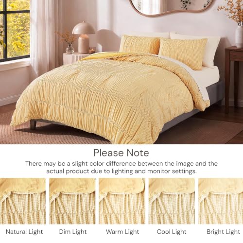 Yellow Gingham Queen Size Comforter Sets