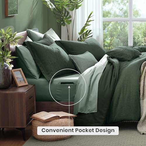 Twin XL Comforter Set Deep Forest Bed in a Bag 5 Pieces for Dorm