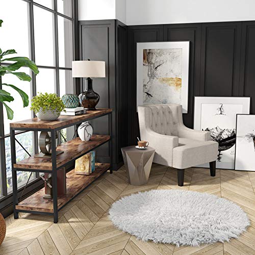 55 Inches Long Sofa Table with Storage Shelves