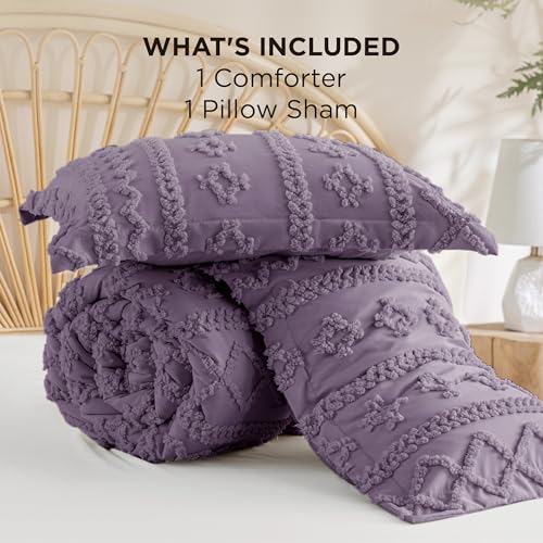 Tufted Boho Comforter Set Twin Size