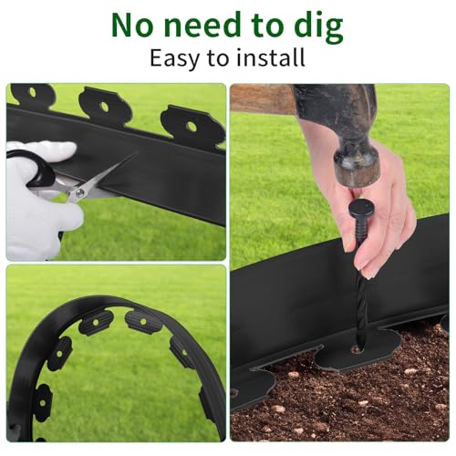 Landscape Edging 2in Garden Edging Borders No Dig 33ft (33 Foot)