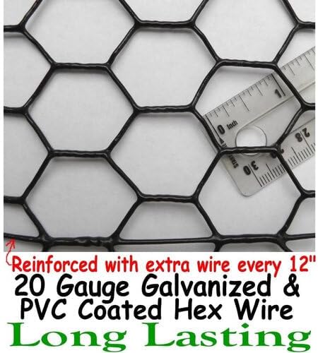 Pinnon Hatch Farms PVC Coated Chicken Hex Wire (5' x 75')