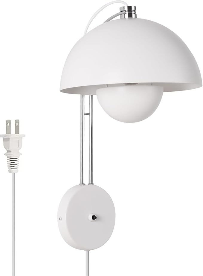 Modern Flower Pot Wall Lamp Sconce, Plug in Wall Lights