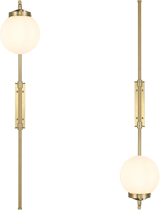 ELEHINSER Gold Wall Sconces Set of 2