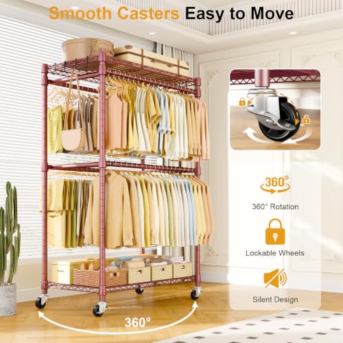 Rolling Clothes Rack