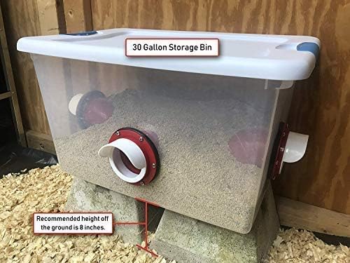 RentACoop DIY Chicken Feeder and Waterer Kit - Automatic No Waste Chicken Feeder - Includes Large 6 Ports, 5 Horizontal Nipples, Hole Saw, Rain Hoods, Drill Bit, Screws, Wingnuts, and Gaskets - 6 Pack