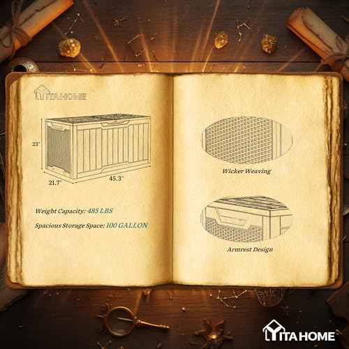 100 Gallon Large Outdoor Storage Box