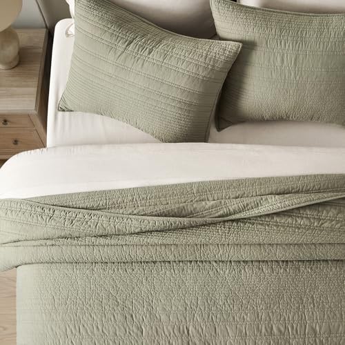 HOME 100% Cotton Modern Lines Quilt Set King Size