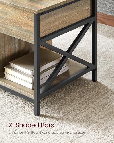 Lift Top Coffee Table with Storage Shelf