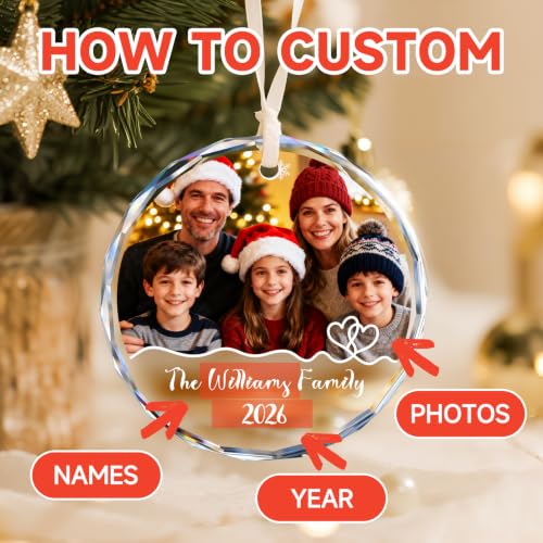 Personalized Family Christmas Ornaments Photo Ornaments for Christmas Tree