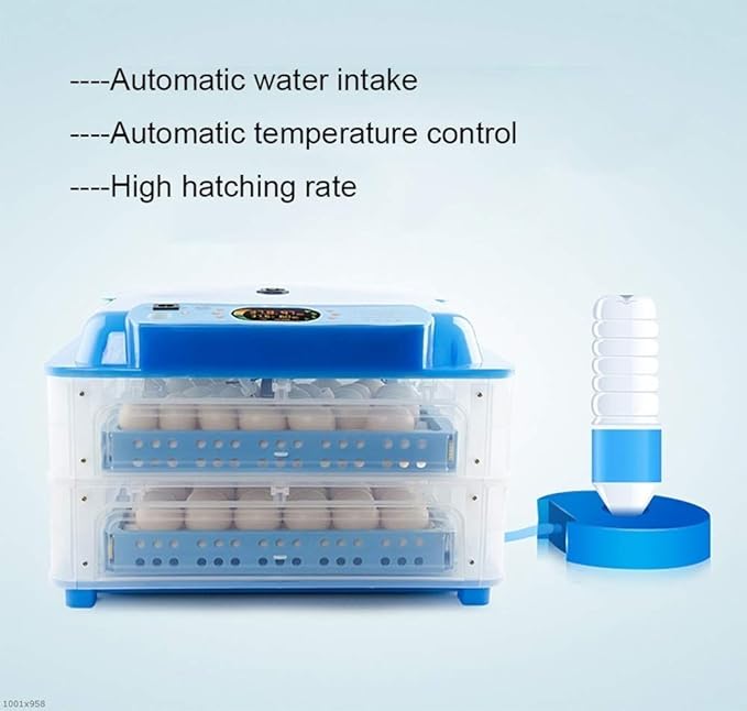 128 Eggs Incubators Automatic Turning, Poultry Hatcher Digital Temperature Control for Chickens Ducks Birds Family Use,
