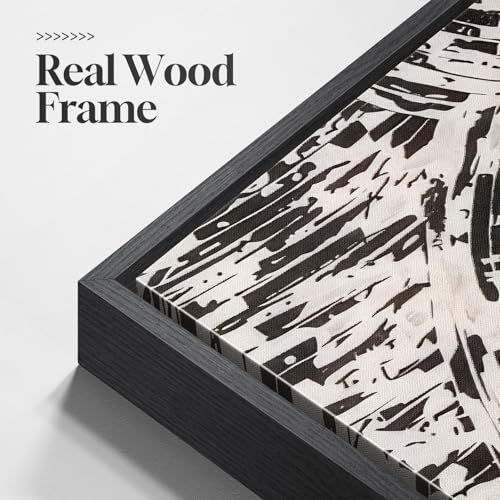 Extral Large Framed Black White Abstract Wall Art for Living Room