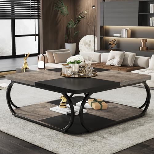 Coffee Table with Open Storage Shelf for Living Room