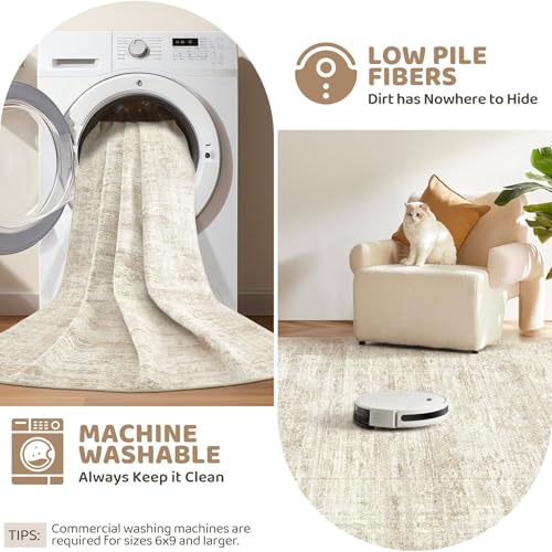 3x8 Washable Runner Rug for Hallway (24 Sq Ft)