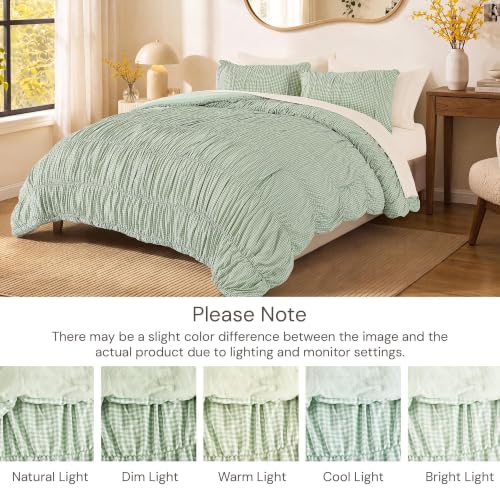 Green Gingham Full Size Comforter Sets