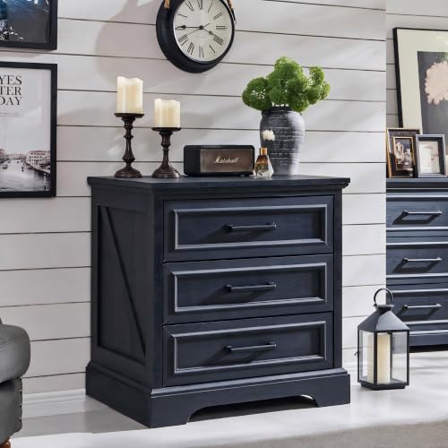 22" Farmhouse 3 Drawer Dresser for Bedroom