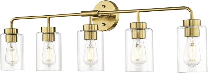 zeyu 5 Light Sconces Wall Lighting, 37 Inch Bathroom Vanity Light Fixtures