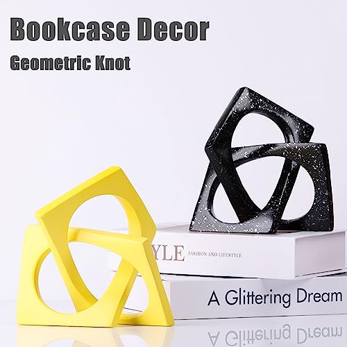 Yellow Knot Statue for Coffee Table Centerpiece Decor
